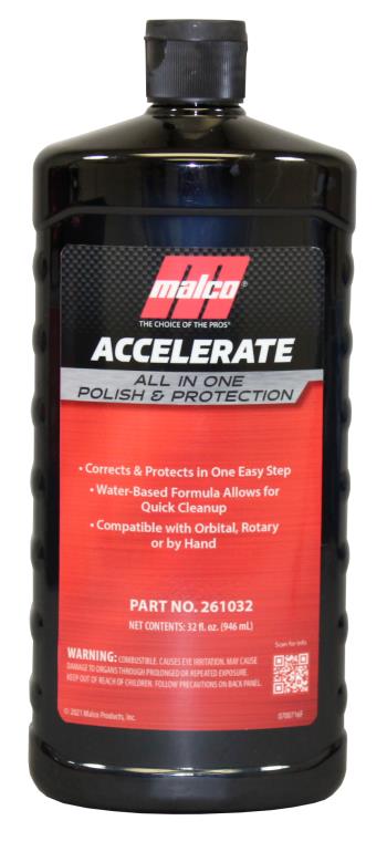 Malco Accelerate All-in-One Polish & Protection - One-Step Car Polishing  Compound Designed to Remove Light to Medium Paint Defects/Deep Glossy  Finish